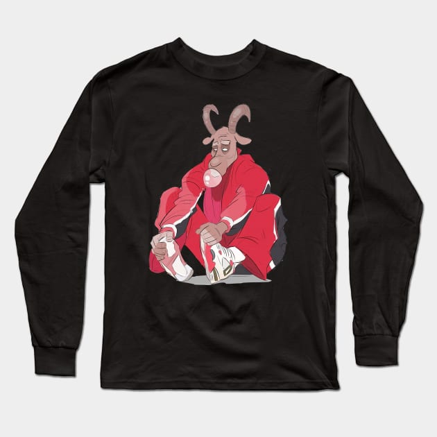 BASKETBALLART - MJ GOATS Long Sleeve T-Shirt by JORDAN-ART23